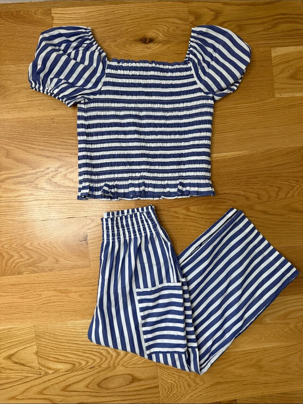 Ralph Lauren Striped Cotton Top & Cropped Pant Set | NEW without Tags!